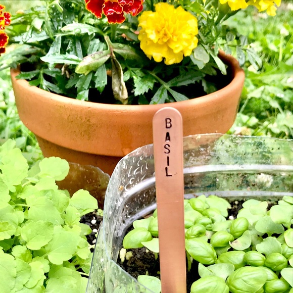 handmade Other - Hand stamped copper garden tag set handmade Other - Hand stamped copper garden tag set